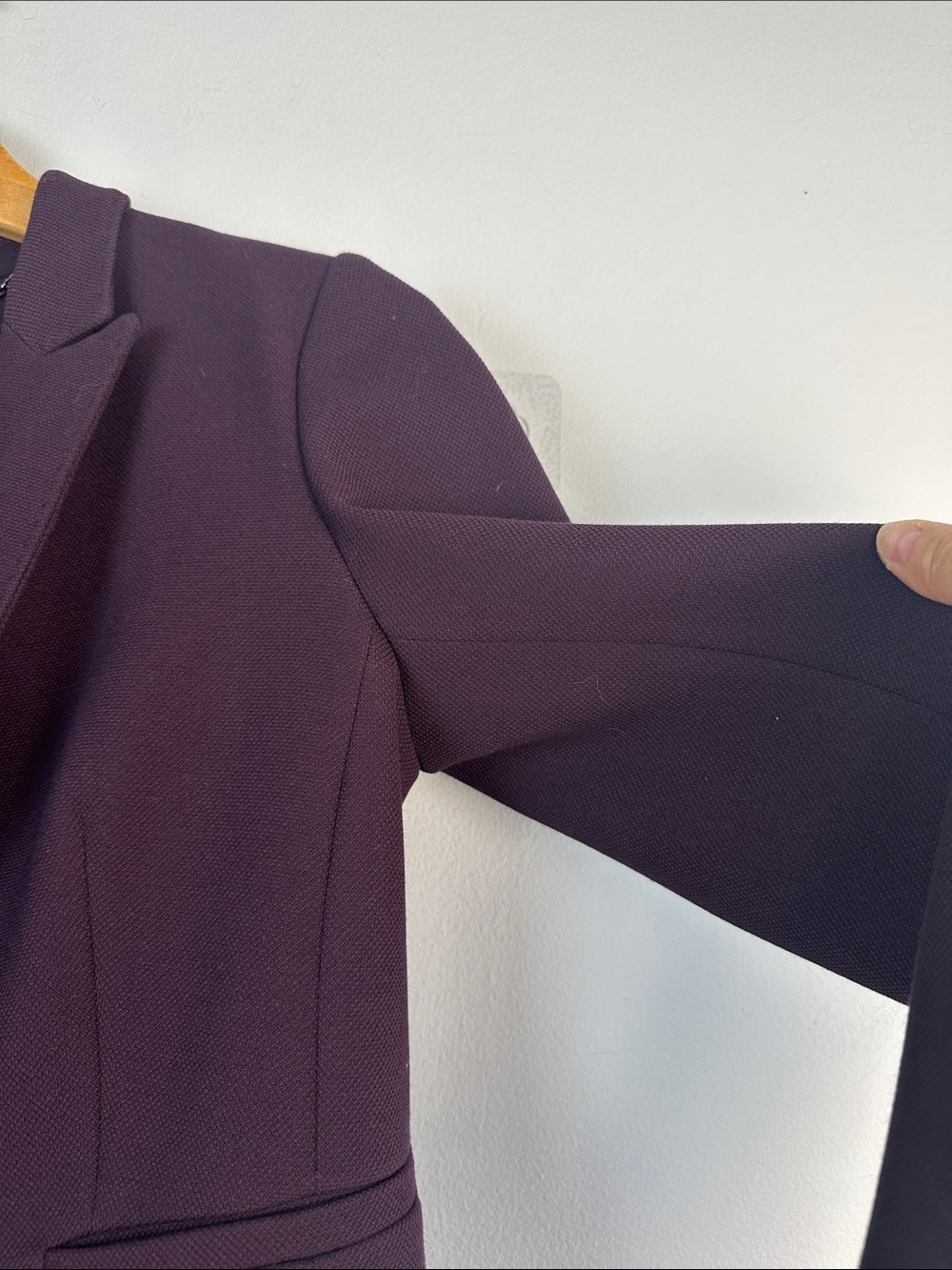 NWOT Hobbs London Vivienne Jacket Abuergine Single Button Blazer Size 4 Office - Picture 8 of 16